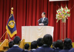 町長挨拶の様子