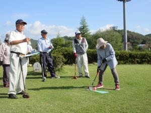 老人クラブ連合会会長杯グラウンドゴルフ大会