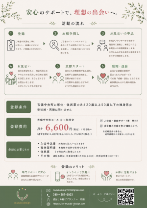 吉備中央町縁結びフルサポート事業チラシ裏
